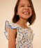Ärmelloses Kinder-kleid aus Popeline mit Punkten weiss MARSHMALLOW/weiss MULTICO