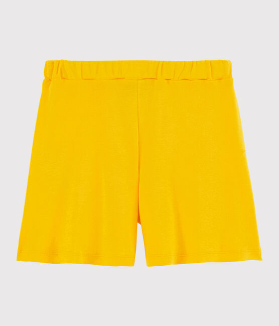 Kinder-Shorts aus Baumwolle für Mädchen gelb JAUNE