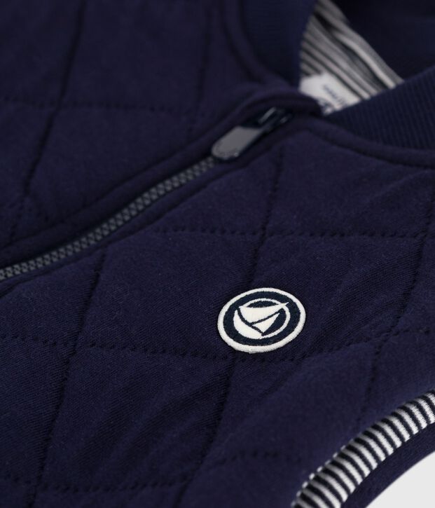 Kinder-Weste aus einfarbiger Baumwolle blau