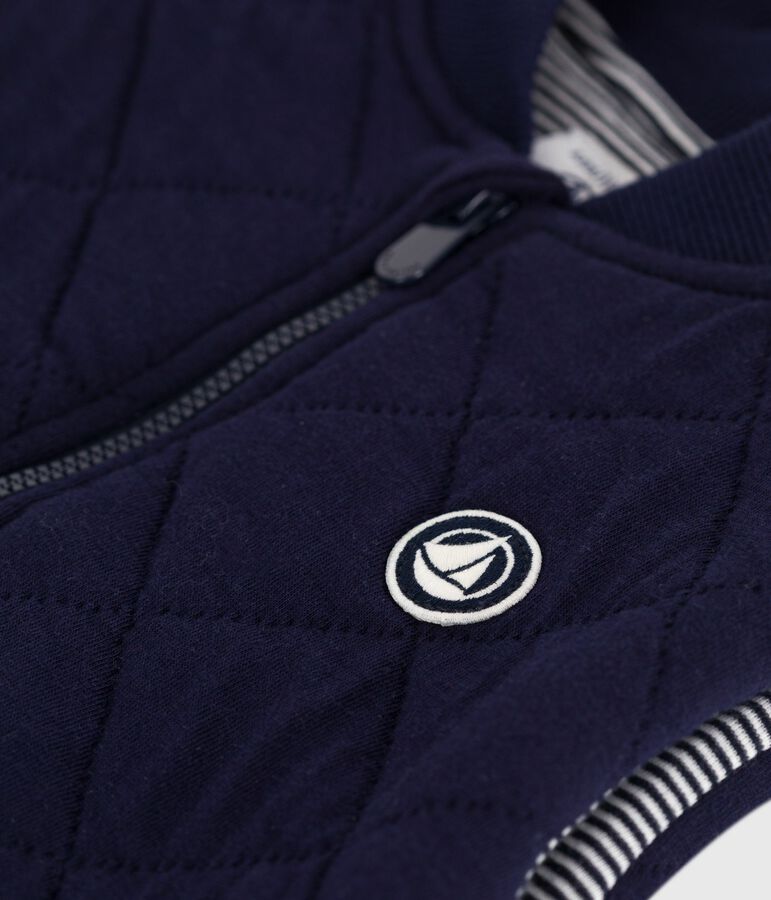 Kinder-Weste aus einfarbiger Baumwolle blau