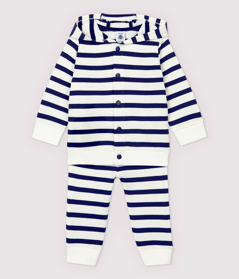 Baby-Jogginganzug f&uuml;r Jungen weiss/blau