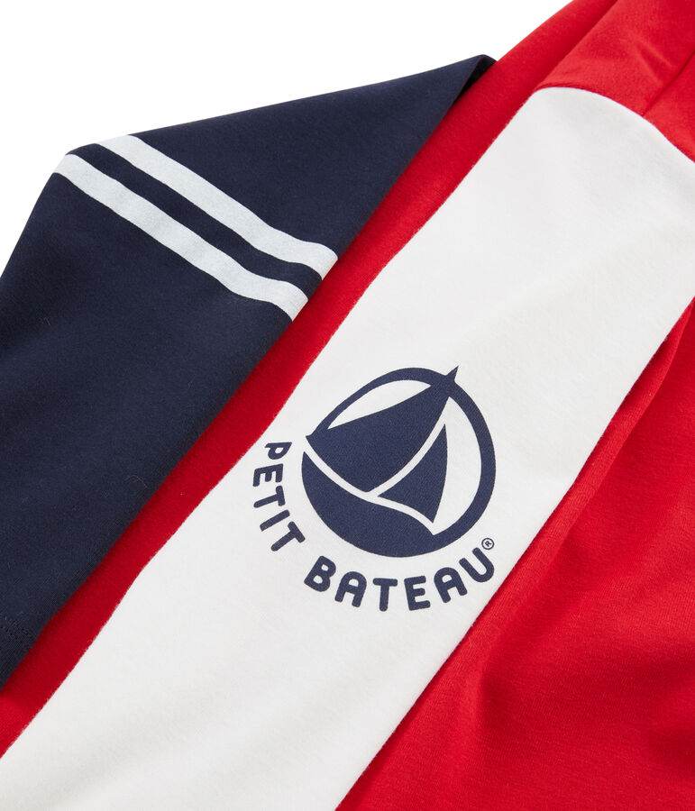 Langarm-T-Shirt f&uuml;r Jungen rot TERKUIT/weiss MULTICO CN