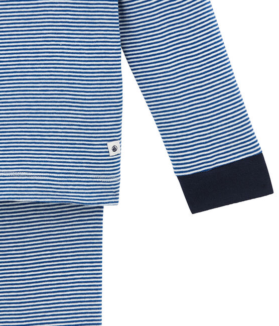 Jungen Schlafanzug blau LIMOGES/weiss MARSHMALLOW