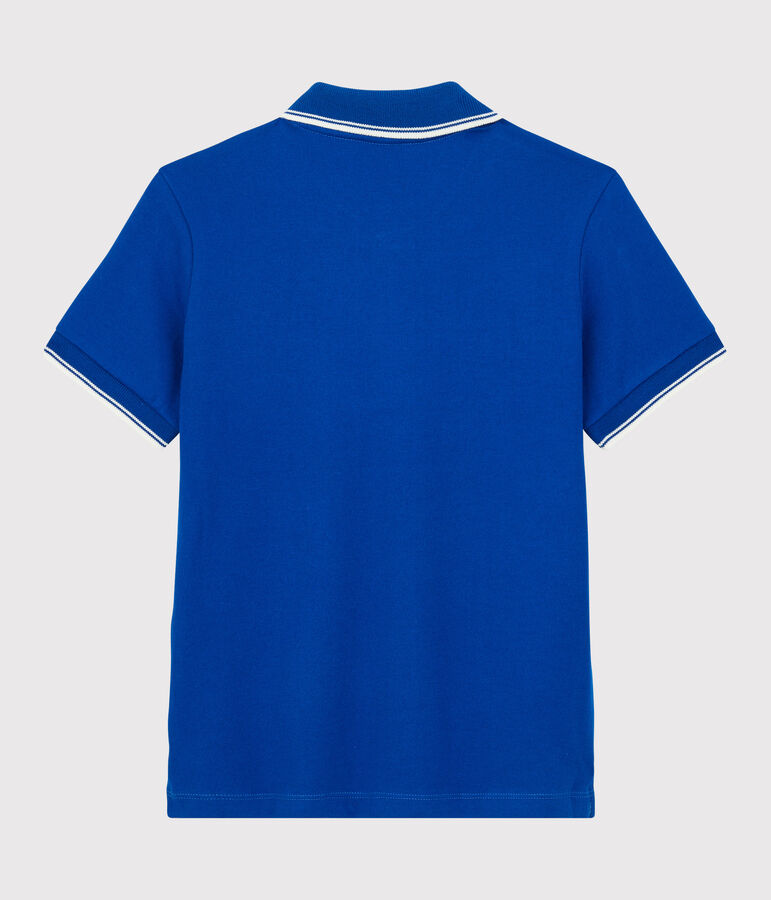 Kurz&auml;rmeliges Kinder-Poloshirt aus Jersey f&uuml;r Jungen blau