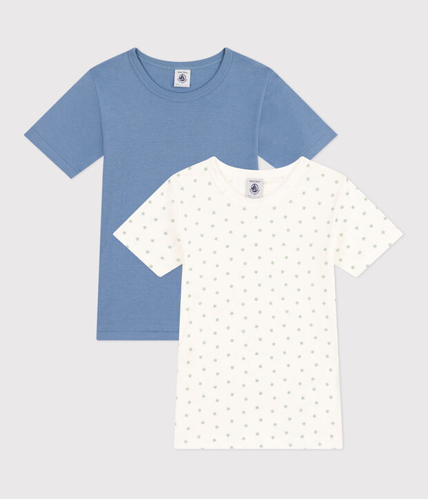 2er-Set Kurz&auml;rmelige Kinder-T-Shirts aus Baumwolle vielfarbig