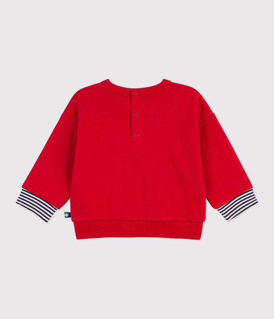 Baby-Sweatshirt aus Baumwolle mit Motiv rot POMPEI
