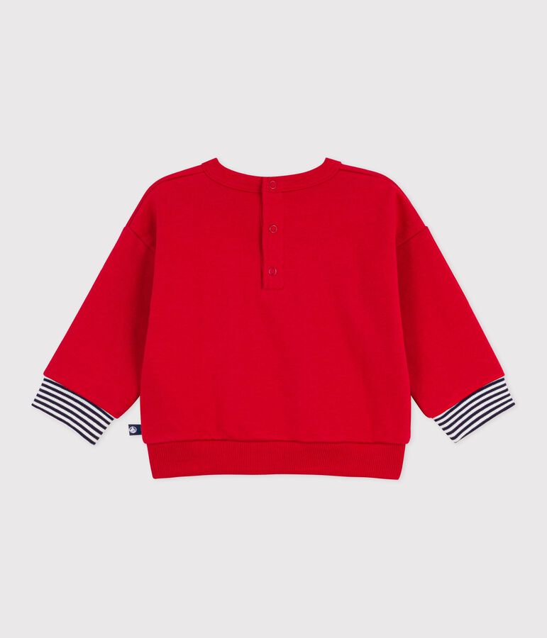 Baby-Sweatshirt aus Baumwolle mit Motiv rot
