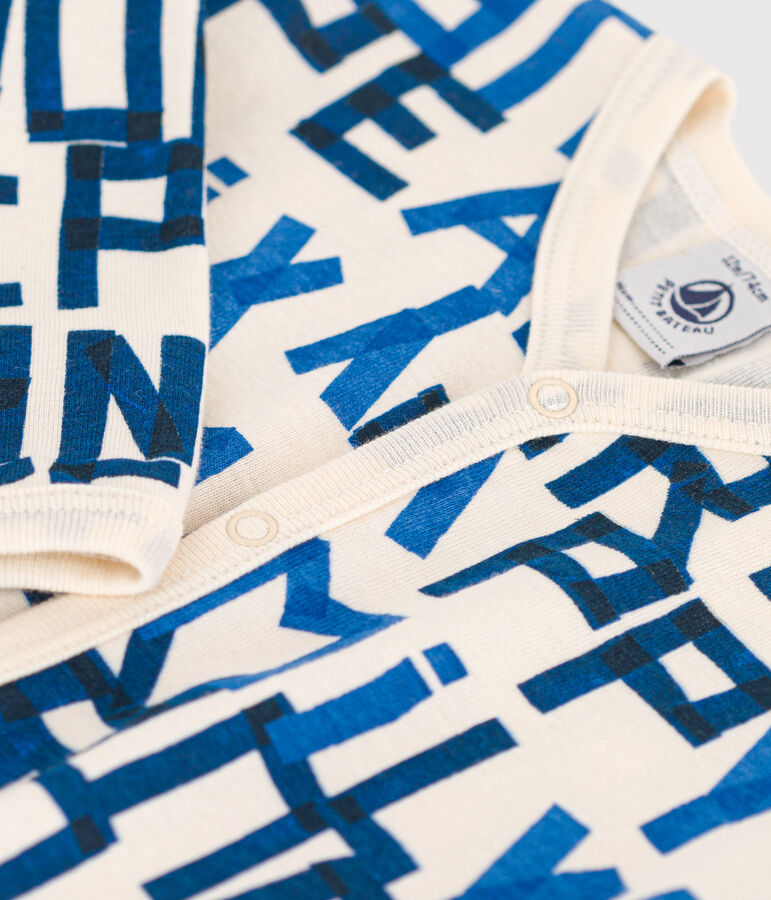 Strampler aus Baumwolle ohne F&uuml;&szlig;e naturfarben/vielfarbig