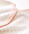 Baby-Strampler aus Nicki für Mädchen weiss MARSHMALLOW/rosa MINOIS