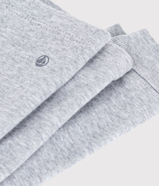 Baby-Leggings aus einfarbiger Baumwolle grau FUMEE CHINE
