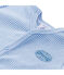 Geringelter Baby-Jungen-Strampler ohne Fuß blau ALASKA/weiss ECUME