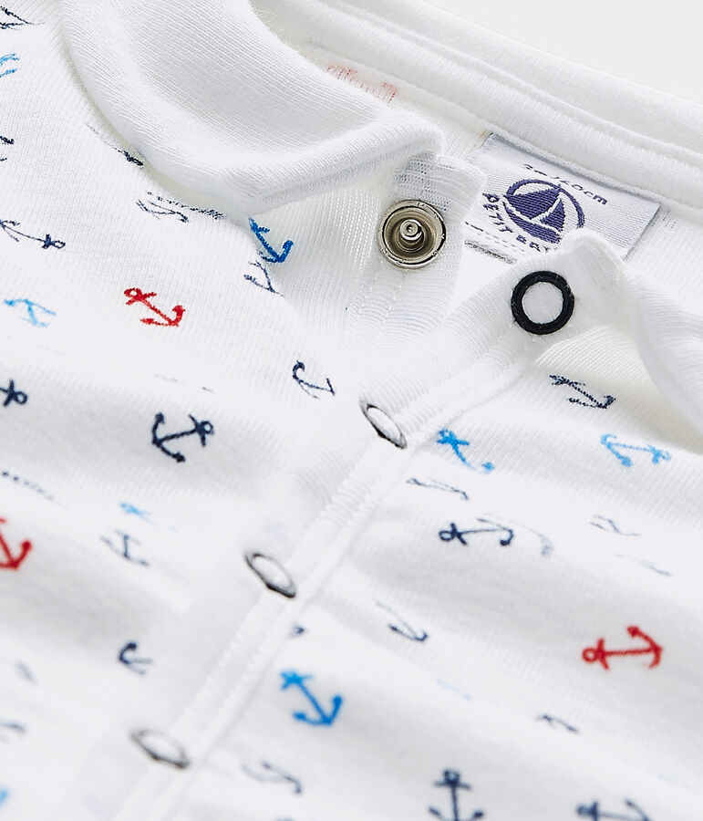 Kurzer Baby-Jungen-Einteiler mit Print weiss/vielfarbig