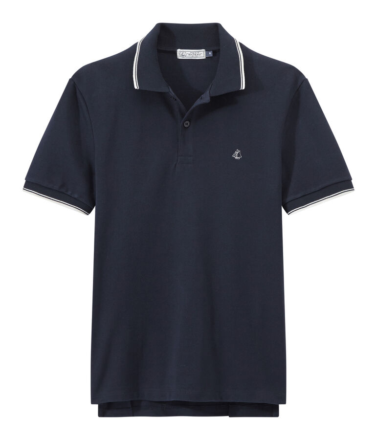 Kurz&auml;rmeliges poloshirt herren blau