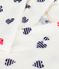 Kinder-Morgenmantel aus Fleece mit Muster weiss MARSHMALLOW/weiss MULTICO