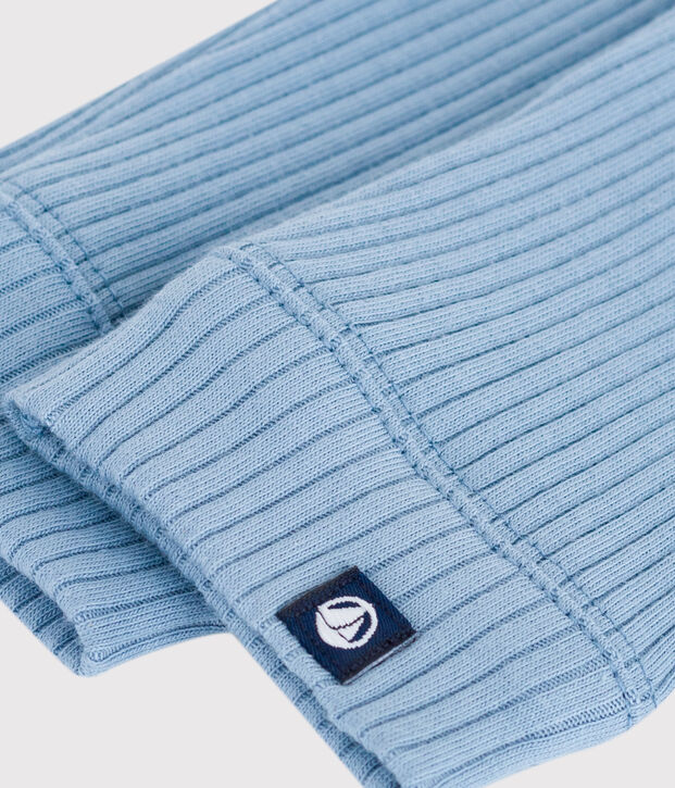 Baby-Leggings aus einfarbiger Baumwolle blau