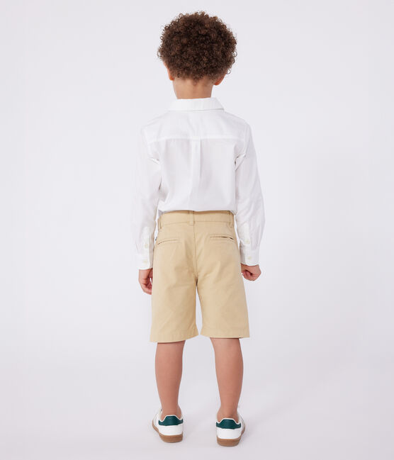 Kinder-Bermudashorts aus Baumwoll-Kattun für Jungen beige FACILE
