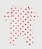 Wattierter Baby-Overall aus Baumwolle mit Herzmotiv weiss MARSHMALLOW/rot TERKUIT
