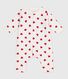 Wattierter Baby-Overall aus Baumwolle mit Herzmotiv