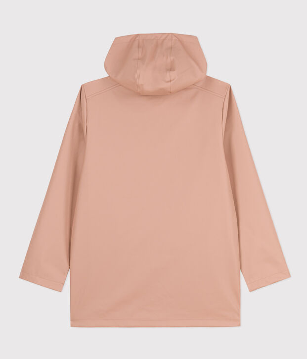 Kultiger, gewachster Regenmantel aus recycelten Materialien beige