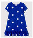 Kurzärmeliges Kinder-Kleid aus Baumwolle und Leinen für Mädchen