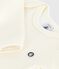 Langbeiniger Baby-Body aus Wolle und Baumwolle ECRU 08163