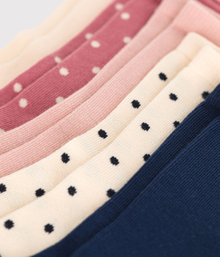 5er-Set Kinder-Socken aus Baumwolle mit P&uuml;nktchen vielfarbig