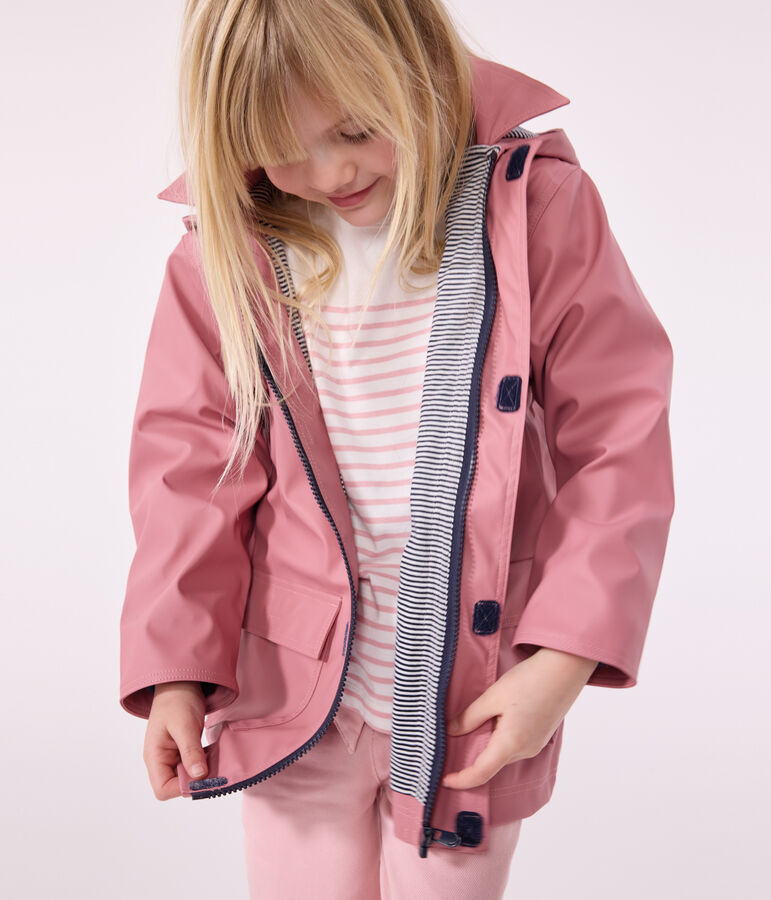 Klassische Kinder-Regenjacke f&uuml;r M&auml;dchen und Jungen rosa