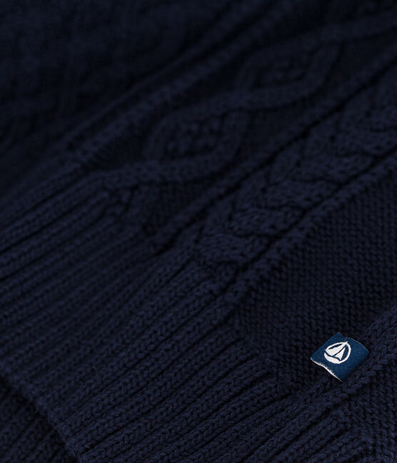 Irischer Pullover aus Baumwolle für Kinder Mädchen/Jungen blau SMOKING