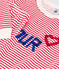 Kinderpyjama aus Nicki mit Streifen rot MARSHMALLOW/weiss CORRIDA