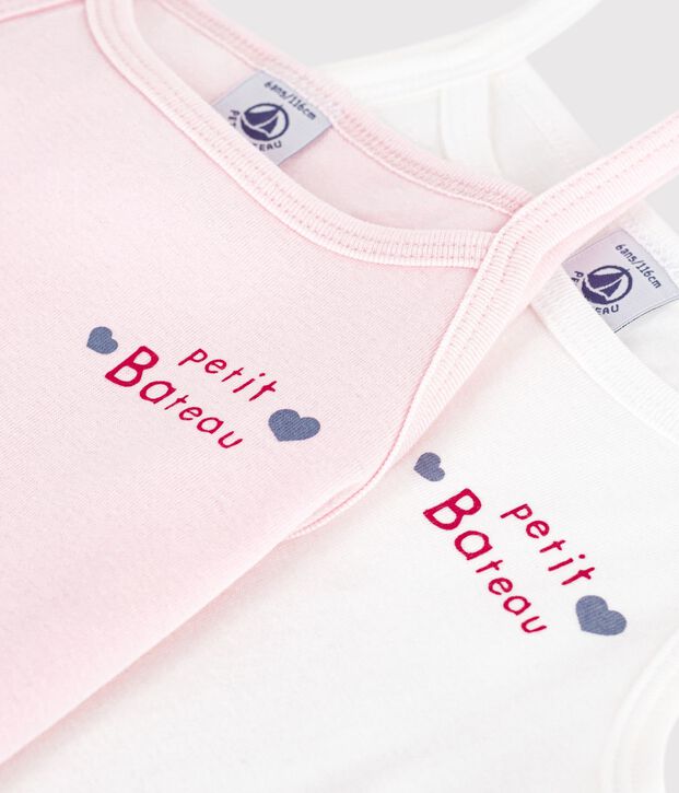 Lot de 2 chemises &agrave; bretelles en coton vielfarbig