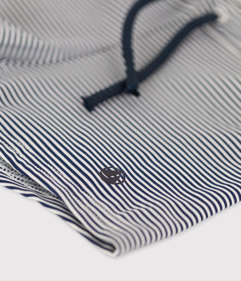 Baby-Badeshorts aus recyceltem Material blau/weiss