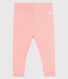 Einfarbige Baby-Legging aus 1x1-Rippstrick für Mädchen