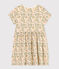 Kurzärmeliges Kleid mit Printmotiv aus Baumwolle für Kinder/Mädchen weiss AVALANCHE/ MULTICO