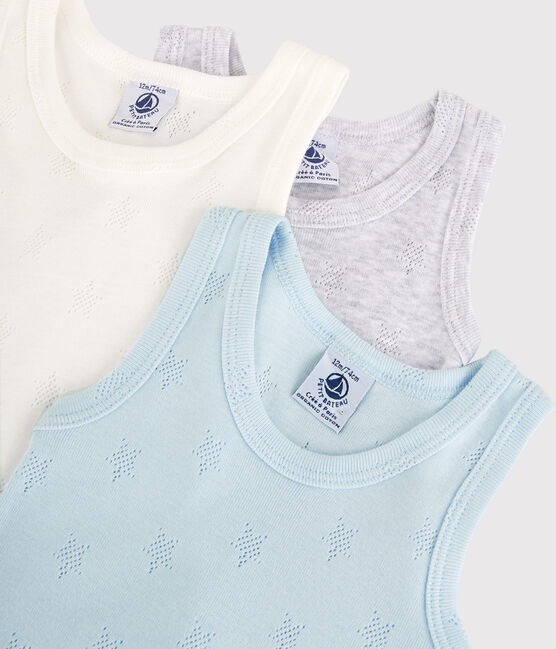 3er-Set kurzärmelige, pastellfarbene Baby-Bodys variante 1