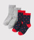 Bunte Socken mit Motiv im 2er-Set