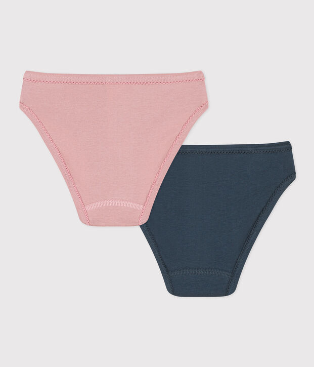 2er-Set Slips aus Baumwolle f&uuml;r M&auml;dchen vielfarbig