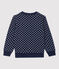 Kinder-Sweatshirt aus Molton für Mädchen blau SMOKING/weiss MARSHMALLOW