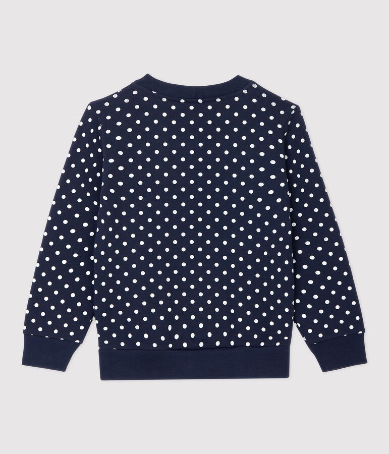 Kinder-Sweatshirt aus Molton f&uuml;r M&auml;dchen blau/weiss