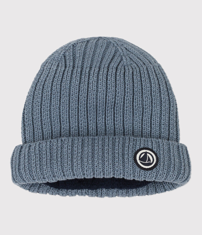 Baby-M&uuml;tzchen mit Fleece-F&uuml;tterung blau