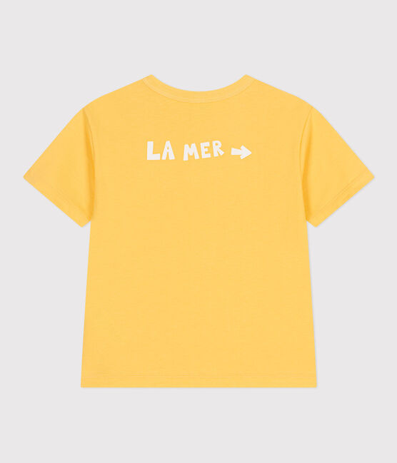 Kurzärmeliges Kinder-T-Shirt aus bedruckter Baumwolle gelb ORGE