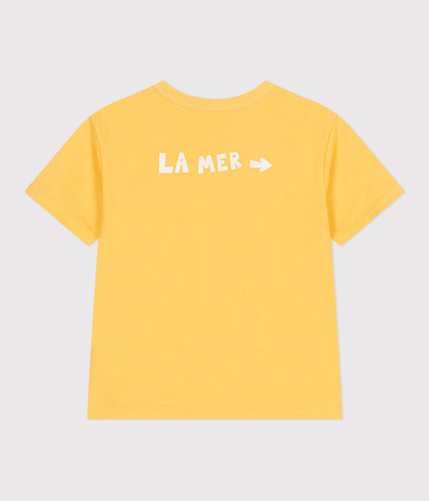 Kurz&auml;rmeliges Kinder-T-Shirt aus bedruckter Baumwolle gelb