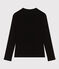 Damen-T-Shirt L’ICONIQUE aus Baumwolle mit Mäusezähnchen schwarz NOIR