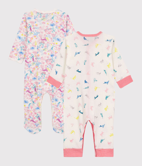 2er-Set Baby-Strampler aus Baumwolle für Mädchen variante 1