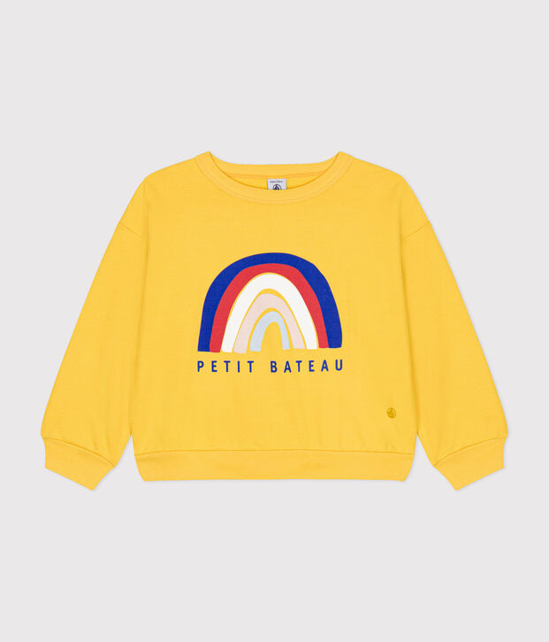 Sweatshirt aus leichtem Molton Kinder/M&auml;dchen gelb