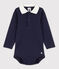Langärmeliger Baby-Body aus Baumwolle mit Polokragen blau SMOKING