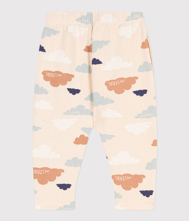 Baby-Hose aus bedrucktem Molton naturfarben/vielfarbig