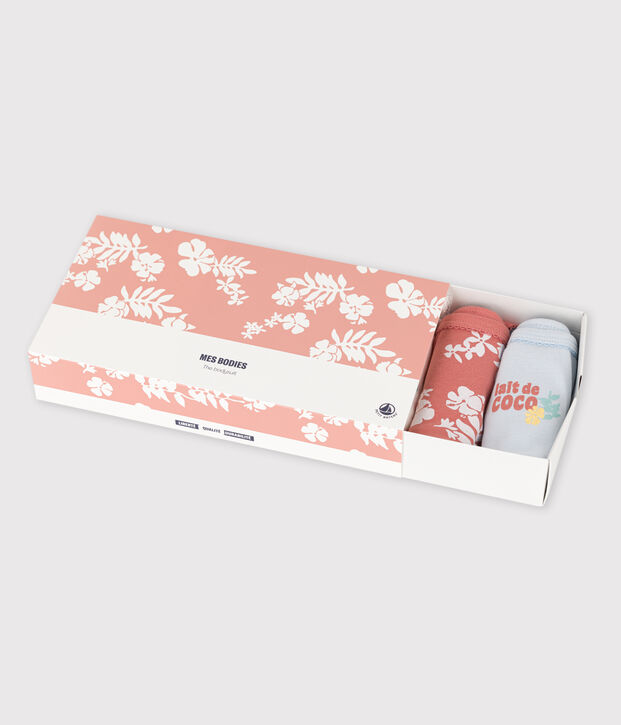 5er-Set &auml;rmellose Baby-Bodys aus Baumwolle mit Hawaiimuster vielfarbig