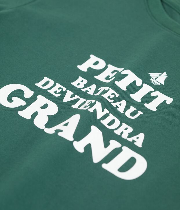 Kurz&auml;rmeliges Kinder-T-Shirt mit Muster gr&uuml;n