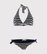 Damen-Bikini mit Streifen-Design