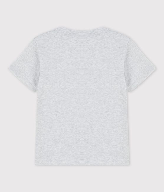 Kurzärmeliges T-Shirt aus Baumwolle für Jungen grau POUSSIERE CHINE